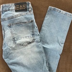 Indigo Beast Men’s Slim Straight Jeans
